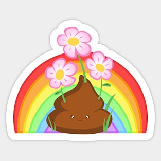 Cute Rainbow Poo Sticker